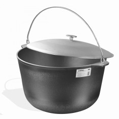 Ceaun tuci aluminiu alimentar cu capac, capacitate 24 litri