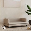 VidaXL Pat de c&acirc;ini, cappuccino, 80x45x30 cm, piele ecologică
