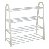 Suport pentru pantofi, 61 x 28 x 64 cm, 4 nivele, Alb