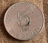 C50 - Moneda foarte veche - Hong Kong - 5 dolari - 1997