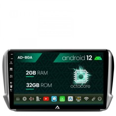 Navigatie Peugeot 208 2008 (2012+), Android 13, A-Octacore 2GB RAM + 32GB ROM, 10.1 Inch - AD-BGA10002+AD-BGRKIT258 foto