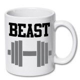 Cana alba personalizata " The Beast ", INOVATIX&reg;. 330ml