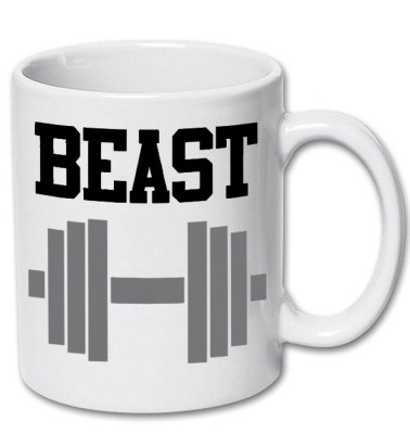 Cana alba personalizata &amp;quot; The Beast &amp;quot;, INOVATIX&amp;reg;. 330ml foto