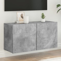 vidaXL Comodă TV de perete, gri beton, 80x30x41 cm 836958