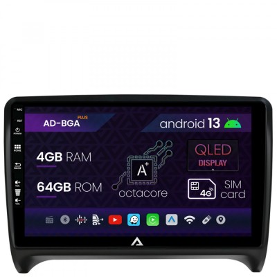 Navigatie Audi TT, Android 13, A-Octacore 4GB RAM + 64GB ROM, 9 Inch - AD-BGA9004+AD-BGRKIT426 foto