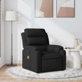 VidaXL Fotoliu de masaj rabatabil, negru, material textil
