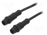 Cablu senzori automatizări M12-M12 0,5m AMPHENOL LTW