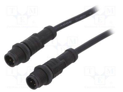 Cablu senzori automatizări M12-M12 0,5m AMPHENOL LTW foto