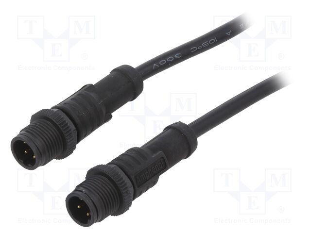 Cablu senzori automatizări M12-M12 0,5m AMPHENOL LTW