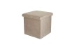 Taburet Velvet Taupe cu Spatiu Depozitare 38x38x38cm Mobilier Practic Living Dormitor Hol