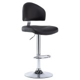 Cumpara ieftin Scaun de bar, negru, piele ecologică