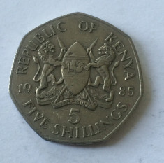 Kenya 5 shillings 1985 foto