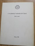 L&#039; Accademia Nazionale dei Lincei. Brevi cenni - Roma, 1988