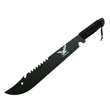 Cumpara ieftin Maceta de vanatoare IdeallStore, Eagle Knife, 49.5 cm, otel inoxidabil, negru, teaca inclusa