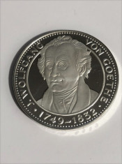 MONEDA MEDALIE ARGINT GOETHE 24.41 gr foto