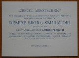 Cumpara ieftin Invitatie la conferinta Cercul Aerotehnic; Despre sbor si sburatori, Col. aviator Andrei Popovici, interbelica
