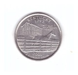 Moneda SUA 25 centi/quarter dollar 2001 D, Kentucky 1792, stare foarte buna, curata