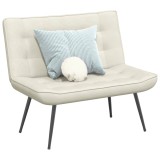 vidaXL Bancă cremă 110x74x84 cm catifea 4012345