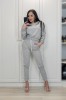 G733-18 Trening casual-sport, model cu dungi si text, S