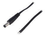Cablu DC Negru 1,46m 5,5/2,5 2x0,5mm2