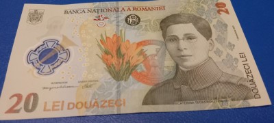 Bancnota 20 lei Ecaterina Teodoroiu 2021 foto