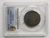 10 BANI 1867 HEATON PCGS MS65BN . SECOND TOP POP 1/2 ., Cupru-Nichel