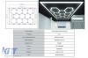 Sistem de Iluminare Plafon Hexagon / HoneyComb 4.02 x 2.91 m Performance AutoTuning