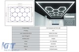 Sistem de Iluminare Plafon Hexagon / HoneyComb 4.02 x 2.91 m Performance AutoTuning