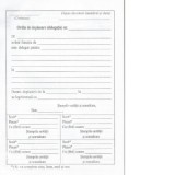 Ordin de deplasare delegatie A5, carnet 100 file, hartie offset (tipar fata/verso)