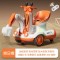 Children&#039;s electric excavator balance car drift car toy - color: 6V7 large electric dual drive with remote control excavator orange