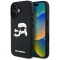 Husa pentru iPhone 16 - Karl Lagerfeld 3D Design (KLHCP16SRBCKCHLK) - Rubber Karl&amp;Choupette
