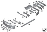 Set Grile Bara Fata Am Bmw Seria 5 F10 2009-2013 M 51117903894+51117906198+51117906197