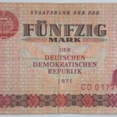 Bancnota Republica Democrata Germana - 50 Mark 1971