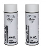 Cumpara ieftin Pachet 2 x Vopsea Spray Brilliante Alb Clasic Mat RAL9003 400 ml