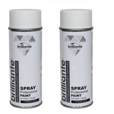 Pachet 2 x Vopsea Spray Brilliante Alb Clasic Mat RAL9003 400 ml