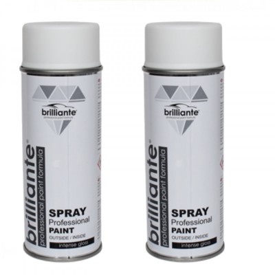 Pachet 2 x Vopsea Spray Brilliante Alb Clasic Mat RAL9003 400 ml foto