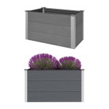 Gossi strat inaltat de gradina, gri, 100 x 50 x 54 cm, wpc