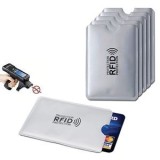 Set Port Card cu Protectie RFID, 4 bucati, Argintiu, CMCLASS
