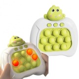 Cumpara ieftin Jucarie sensoriala electronica Pop It, Dino, dimensiune 13 cm, din ABS, cu sunete si lumini, verde