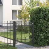 vidaXL Poartă de gard HORST Oțel Negru Blocat 42034069