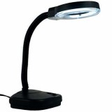 Lampa de birou cu lupa si neon circular,brat flexibil