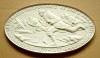 Y153 MEDALIE DE PORTELAN CENTENARUL INDEPENDENTEI DE STAT A ROMANIEI 1877-1977 dupa pictura lui Grogorescu fabricata in Cluj SUPERBA