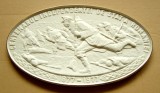 y153 MEDALIE DE PORTELAN CENTENARUL INDEPENDENTEI DE STAT A ROMANIEI 1877-1977 dupa pictura lui Grogorescu fabricata in Cluj SUPERBA
