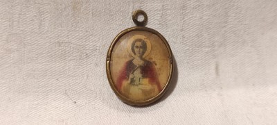 unic MEDALION religios 1850 - 1900 piesa de COLECTIE cu foto interschimbabila foto