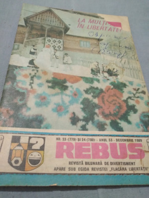 REVISTA REBUS FLACARA NR.23 SI 24 /DECEMBRIE 1989 foto