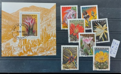 TS22 - Timbre serie Tanzania - Flori - flora 1995 foto