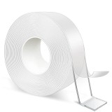 Banda dublu adeziva puternica cu Tehnologie Nano, Edman, Transparenta, Siliconica, Rezistenta la apa, Reutilizabila, Nu lasa urme, Grosime 2mm, Latime