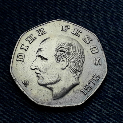 3c - 10 Pesos 1976 Mexic foto