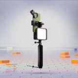 Kit Foto Sniper Slim Tattoo, Iluminare LED Profesionala, Temperatura Ajustabila 3000K-6500K, Acumulator 2700mAh, Prindere Telefon 360, Negru