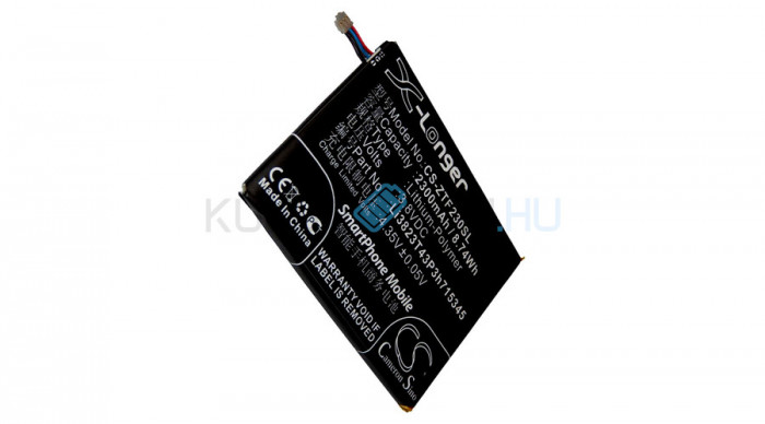 Baterie de telefon mobil VHBW ZTE Li3820T43P3h715345 - 2300mAh, 3.8V, Li-polymer